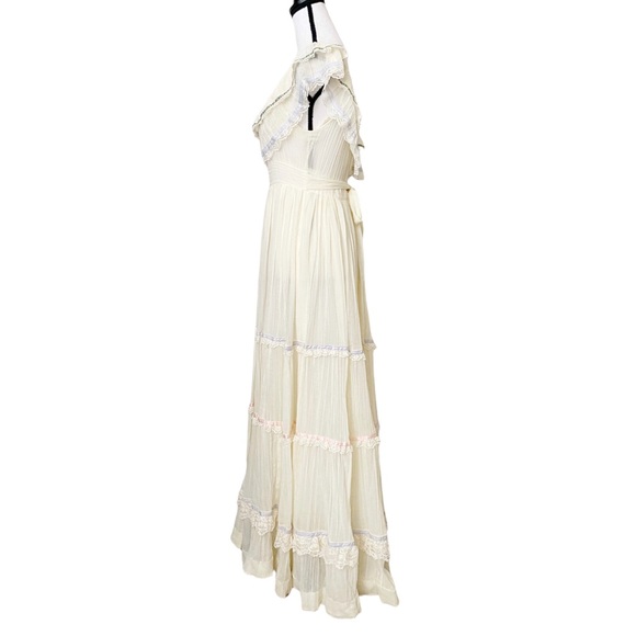 Gunne Sax Off the Shoulder Tiered Maxi Dress - Picture 3 of 13